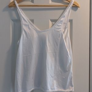 White lace trim cami